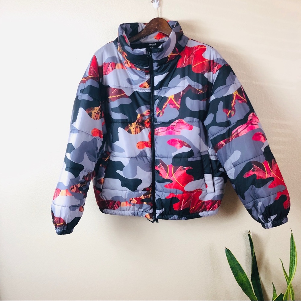 Artistix || Men’s Camouflage Puffer Jacket Coat
